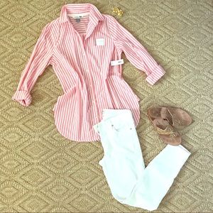 NWT Old Navy Tunic Button Down in Stripe!